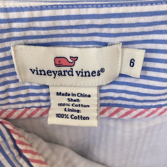 Vineyard Vines Scalloped Hem Blue and White Striped Skirt - Picture 6 of 7